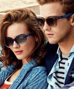Model wearing Lindberg sunglasses